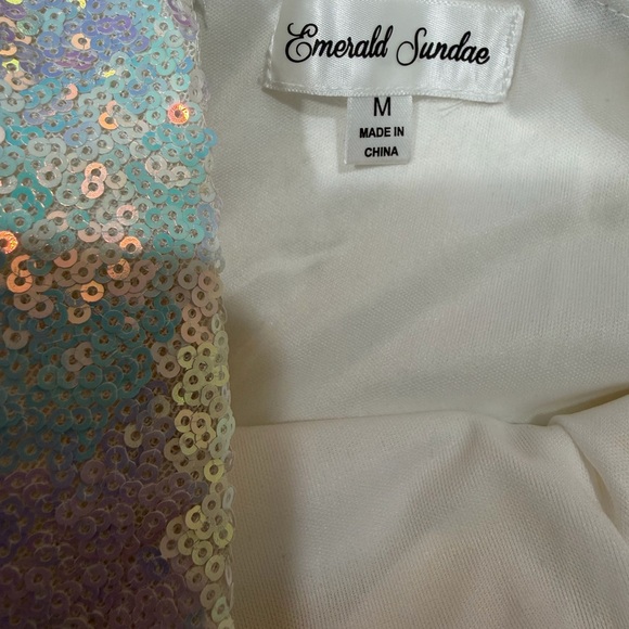 Emerald Sundae Iridescent Sequin Dress - Picture 5 of 5